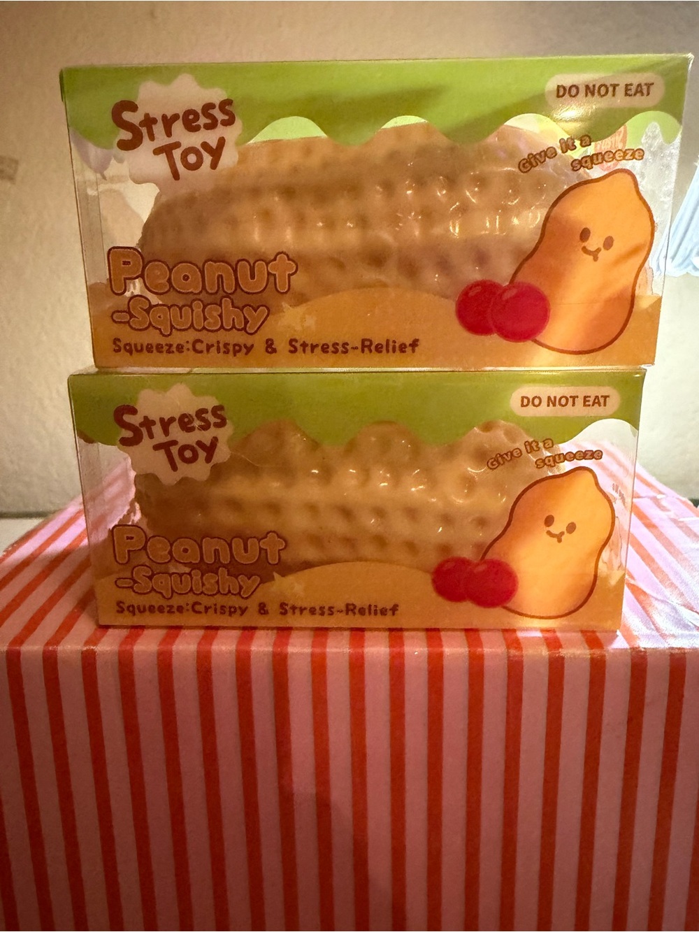 🥜🥜CRUNCHY PEANUT (x 2) Squishy Stress Toy🥜🥜Beige Kids Toy🥜